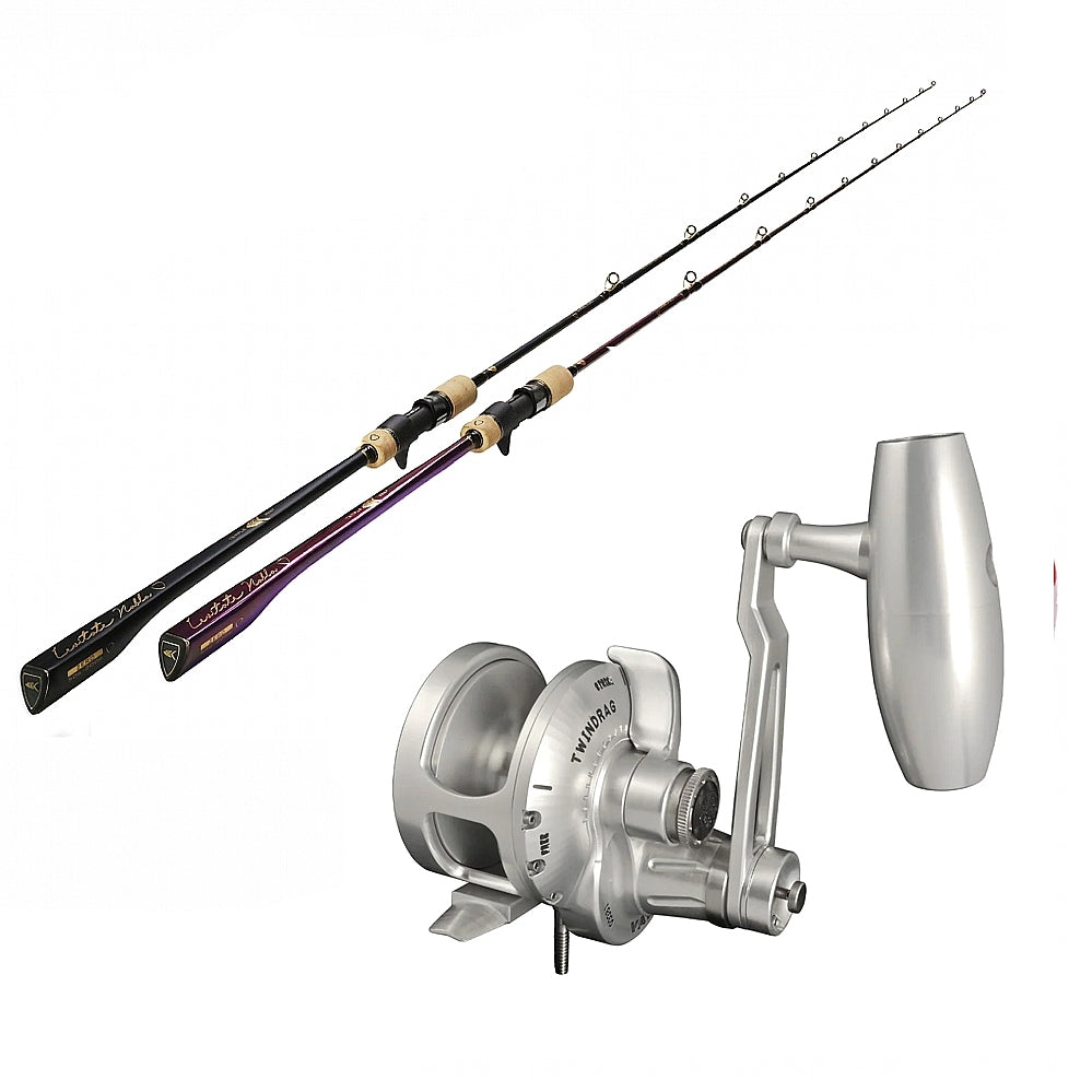 ACCURATE/TEMPLE REEF, 50% OFF Temple Reef Levitate Rod with purchase of Accurate Valiant 2SPD Slow Pitch Jigging Reel 500N - Silver