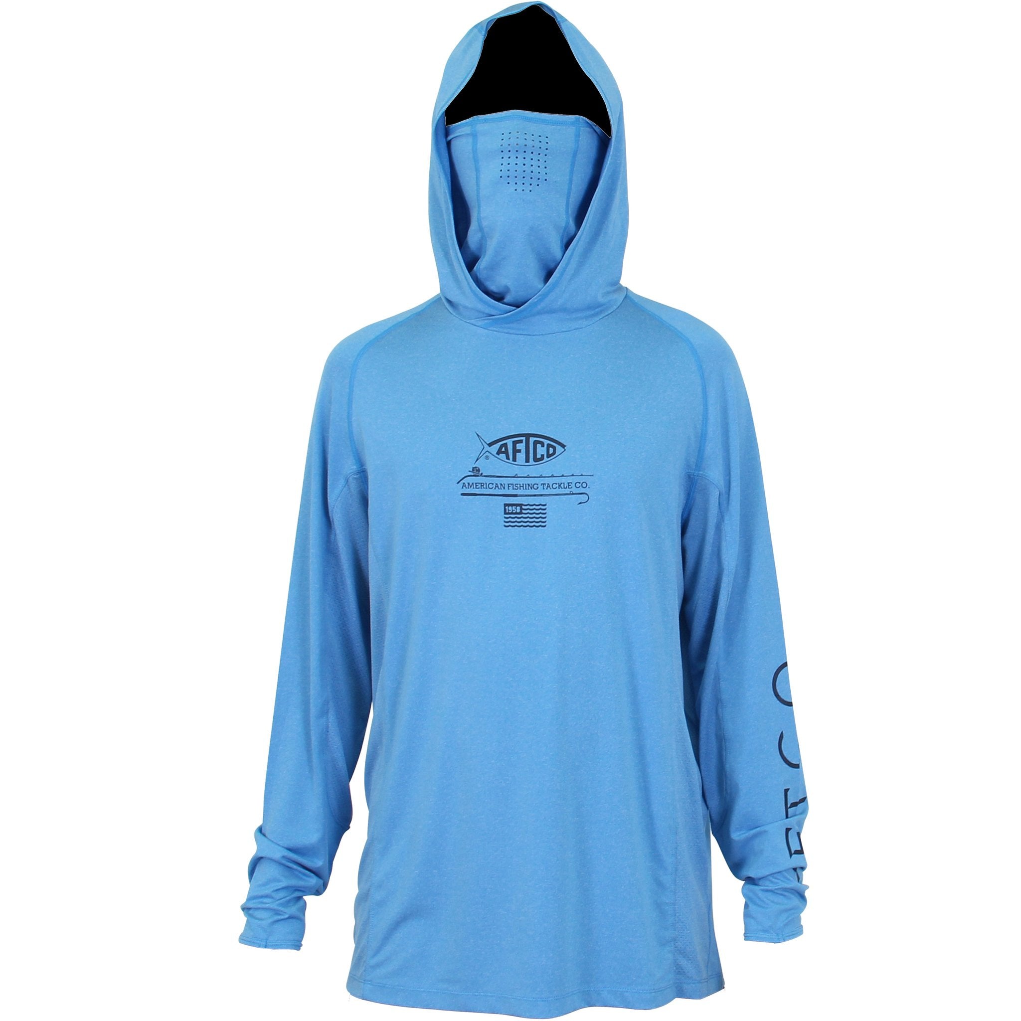 AFTCO, AFTCO Barracuda Geo Cool Hooded Long Sleeve Performance Shirt