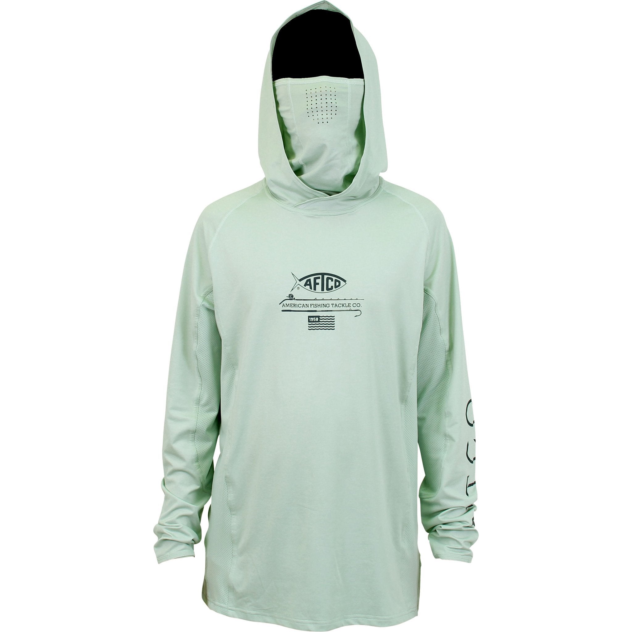 AFTCO, AFTCO Barracuda Geo Cool Hooded Long Sleeve Performance Shirt