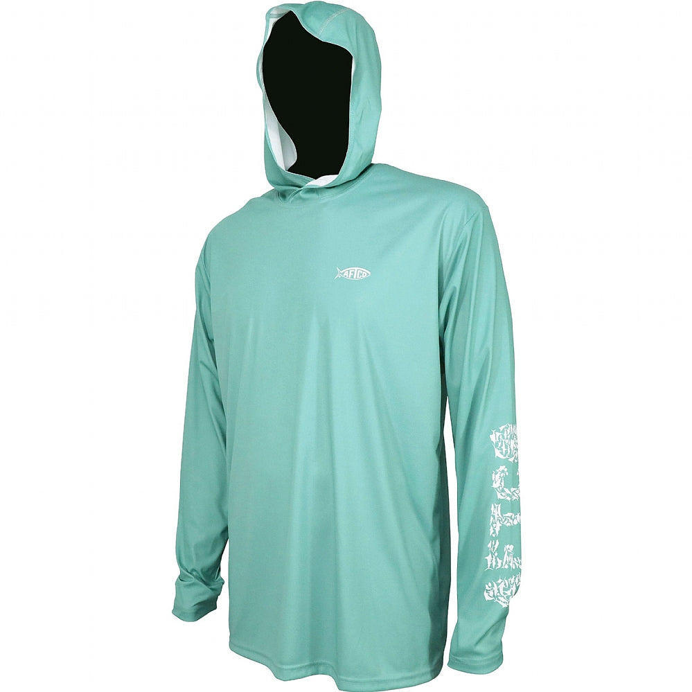 AFTCO, AFTCO Jigfish Hooded Performance Long Sleeve Shirt