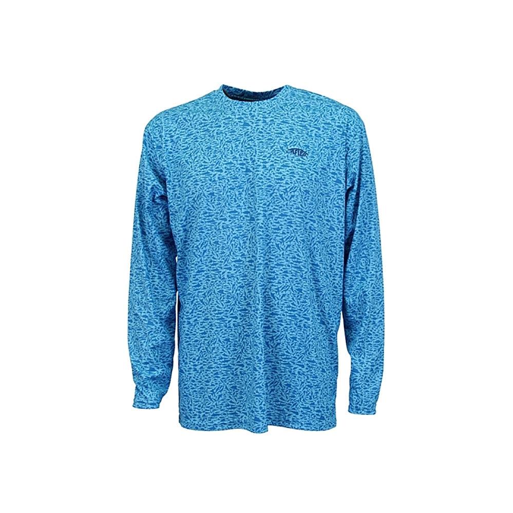 AFTCO, AFTCO Matrix Long Sleeve Performance Shirt Vivid Blue