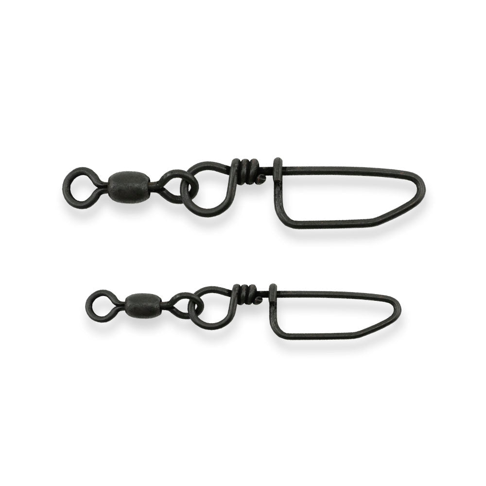 AMERICAN FISHING WIRE, AFW Brass Coastlock Snap Swivels - Black