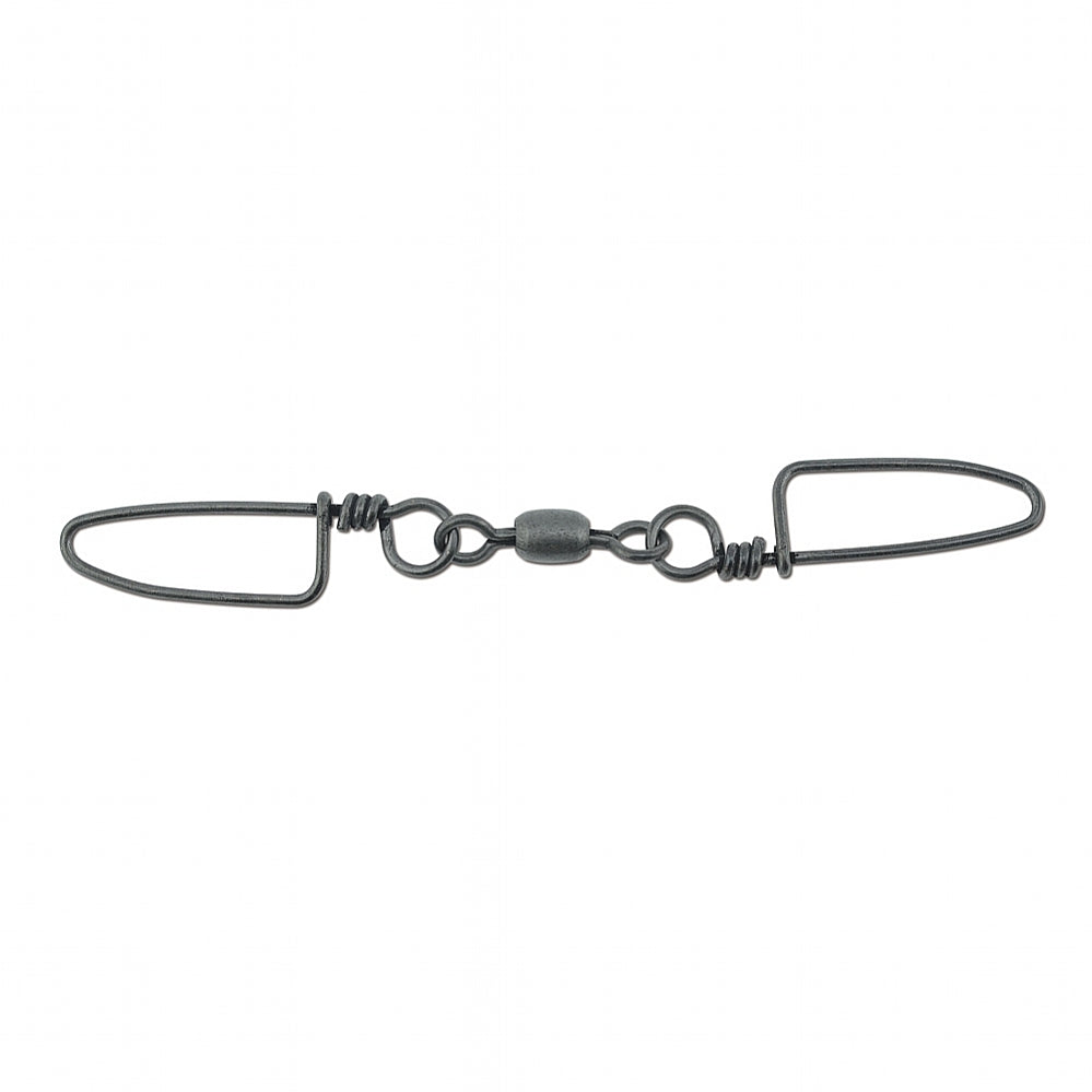 AMERICAN FISHING WIRE, AFW Brass Dual Coastlock Snap Swivels - Black