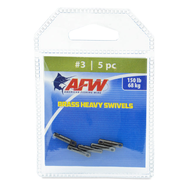 AMERICAN FISHING WIRE, AFW Brass Heavy Swivels - Black