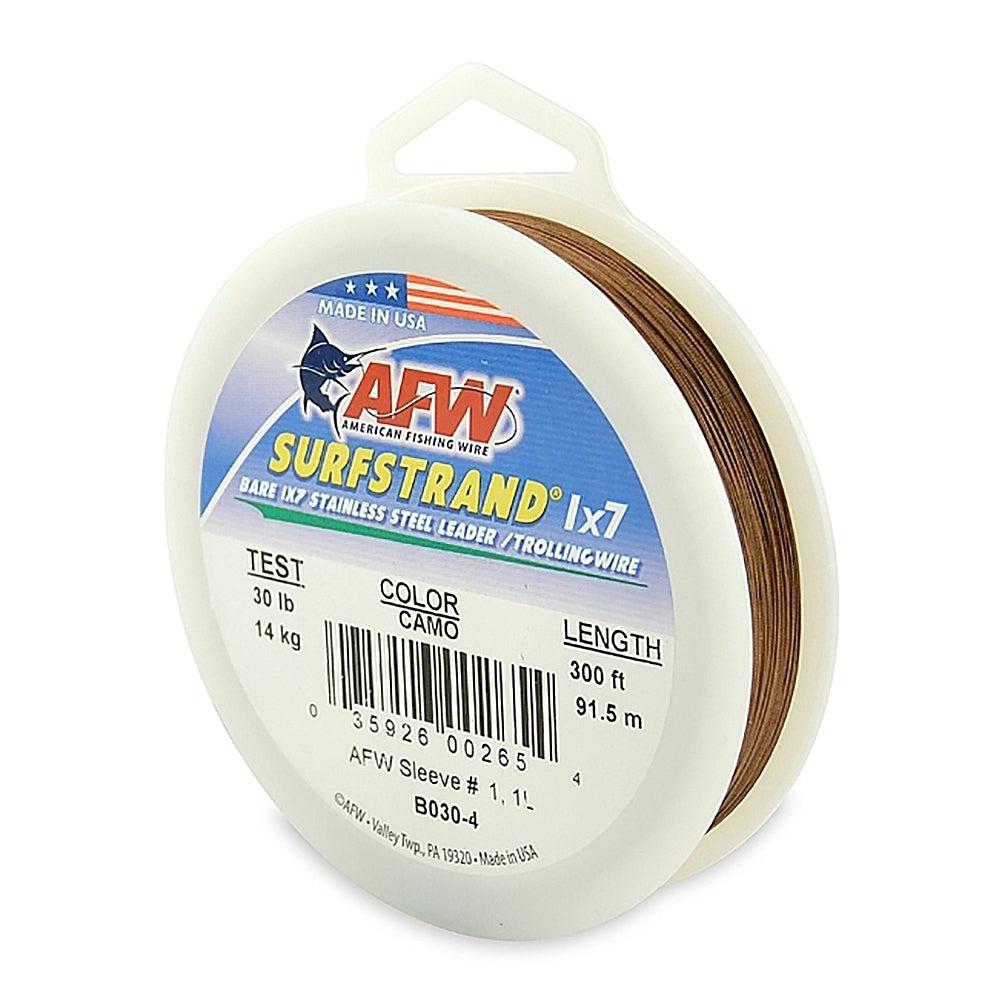 AMERICAN FISHING WIRE, AFW Surfstrand Bare 1x7 Stainless Steel Leader Wire