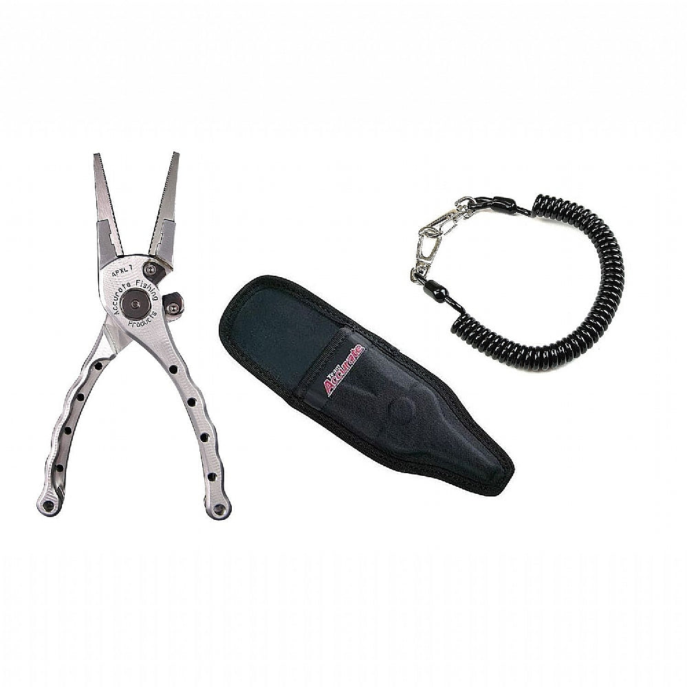 ACCURATE, Accurate 7 inch Piranha Split Tip Pliers W-Sheath and Lanyard