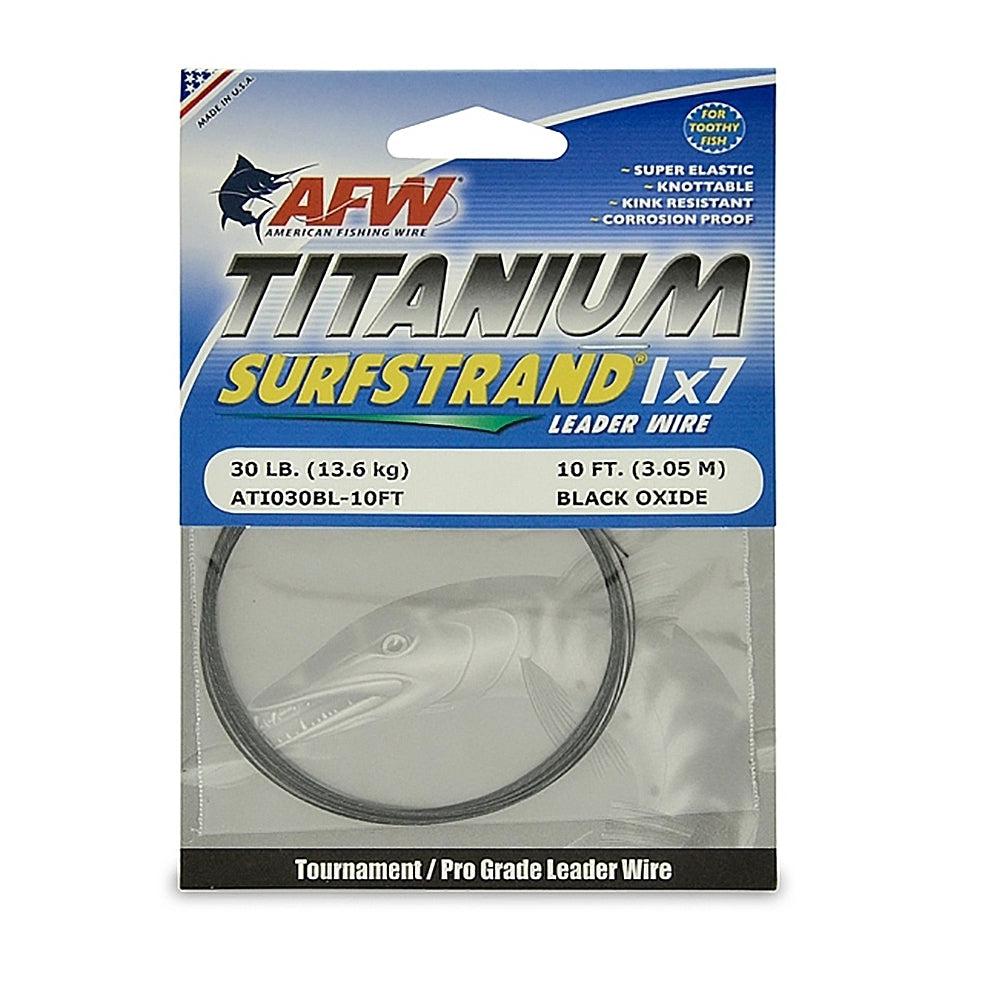 AMERICAN FISHING WIRE, American Fishing Wire 10FT Titanium Surfstrand Bare 1x7 Leader Wire