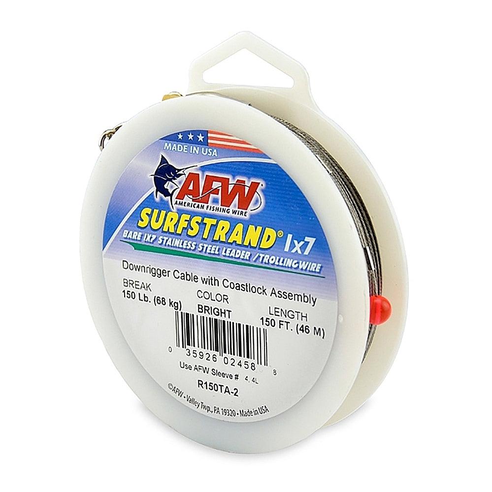 AMERICAN FISHING WIRE, American Fishing Wire Downrigger Cable Bright 200FT :150#