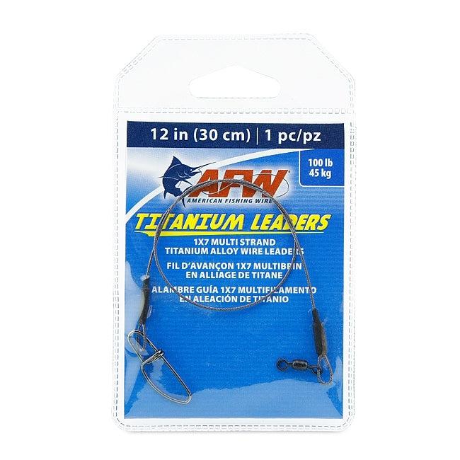 AMERICAN FISHING WIRE, American Fishing Wire Titanium Leader Multi Black 12"