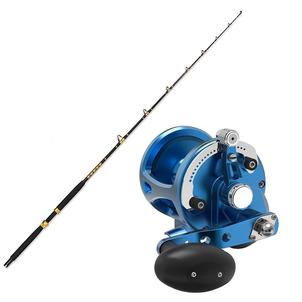 AVET/CHAOS, Avet LX G2 6.0 Blue Right Hand with CHAOS KC 20-40 7'0" Composite Gold Trolling-Conventional Combo