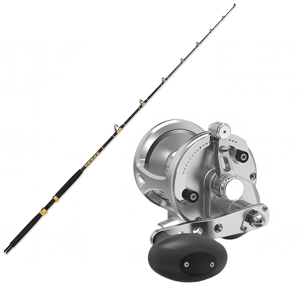 AVET/CHAOS, Avet LX G2 6.0 Silver Left Hand with CHAOS KC 20-40 7'0" Composite Gold Trolling-Conventional Combo