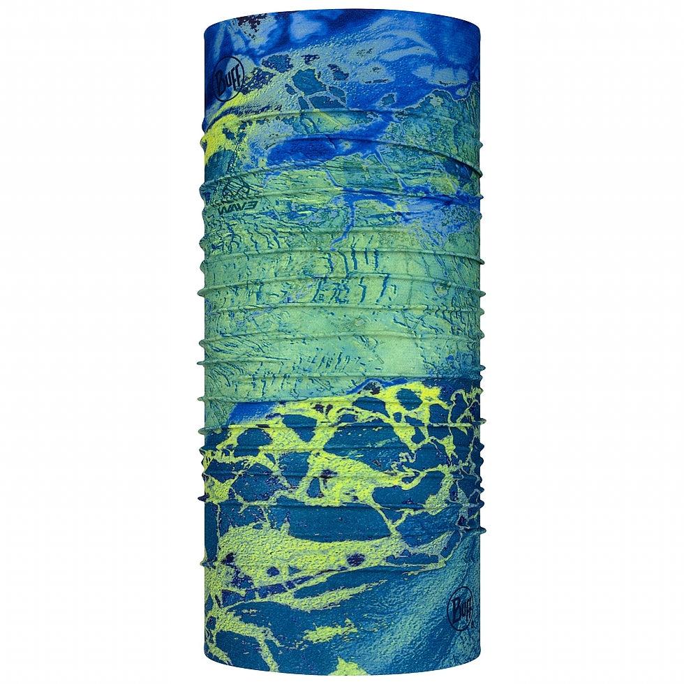 BUFF, BUFF CoolNet UV+ Realtree Wav3 Blue Yellow