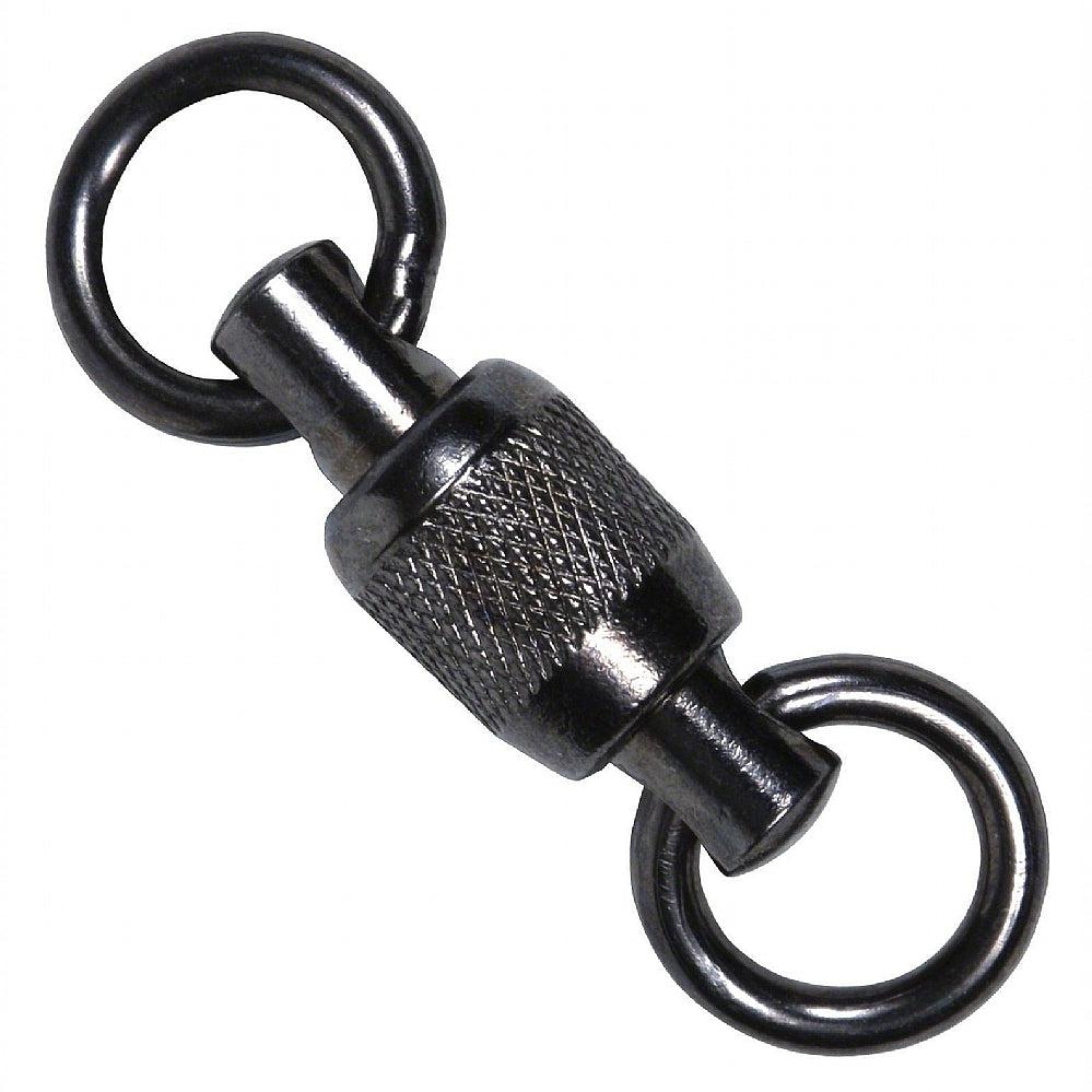 BILLFISHER, Billfisher KBBS2R-7 Stainless Steel Ball Bearing Swivel Black Knurled 100Pk