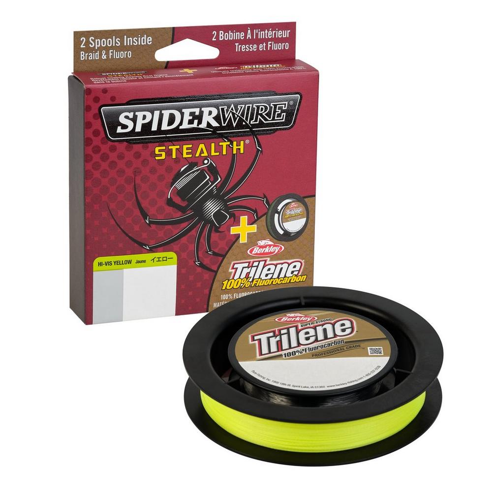 SPIDERWIRE, Buy 1 Spiderwire Stealth Trilene 100% Fluorocarbon Dual - 125yds Get 1 FREE