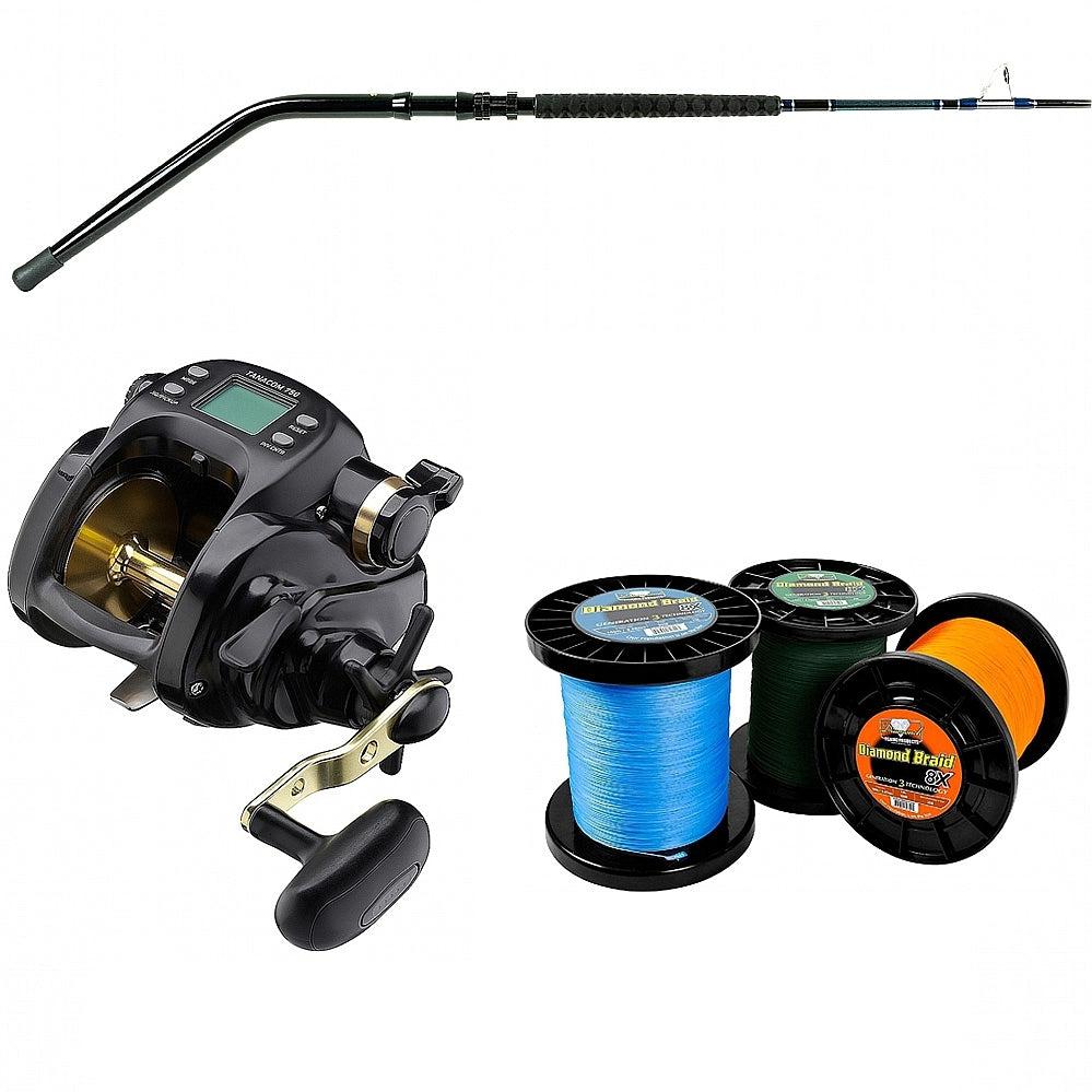 DAIWA, Buy Daiwa Tanacom 750 with Rod and GET FREE BRAID (Momoi Diamond 8X 1200yds in 80 or 100 )