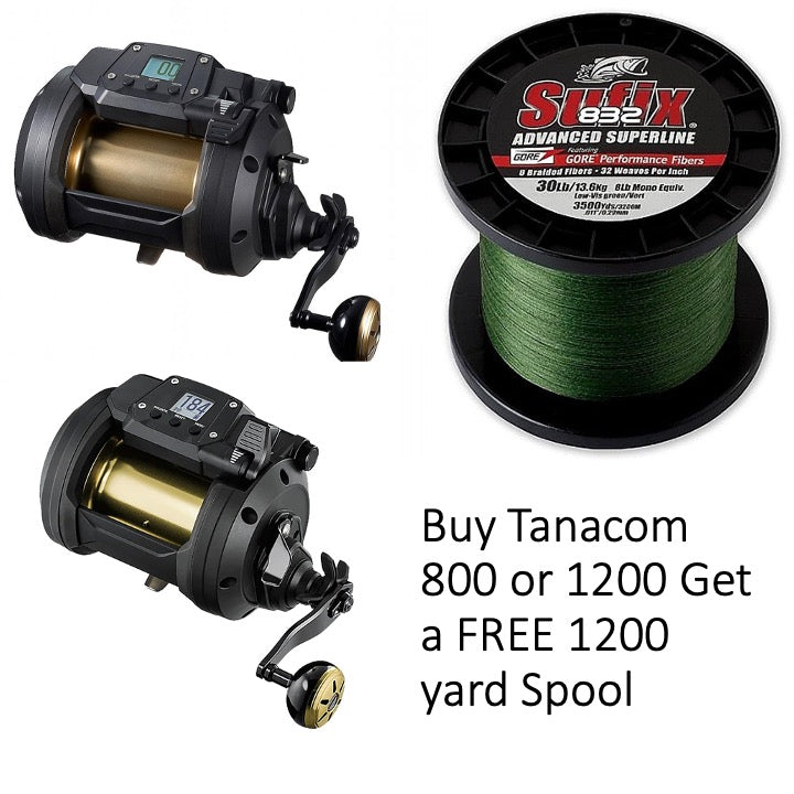 Buy Daiwa Seapower 1200 Spooled with 80# Sufix Braid Ghost and Get