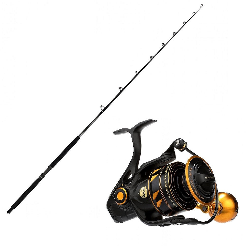 PENN/CHAOS, Buy Penn SLAMMER IV Spinning 7500 get CHAOS SPC 20-40 7FT CHAOS Blackout 80% OFF or Buy 4 Reels get Rods FREE