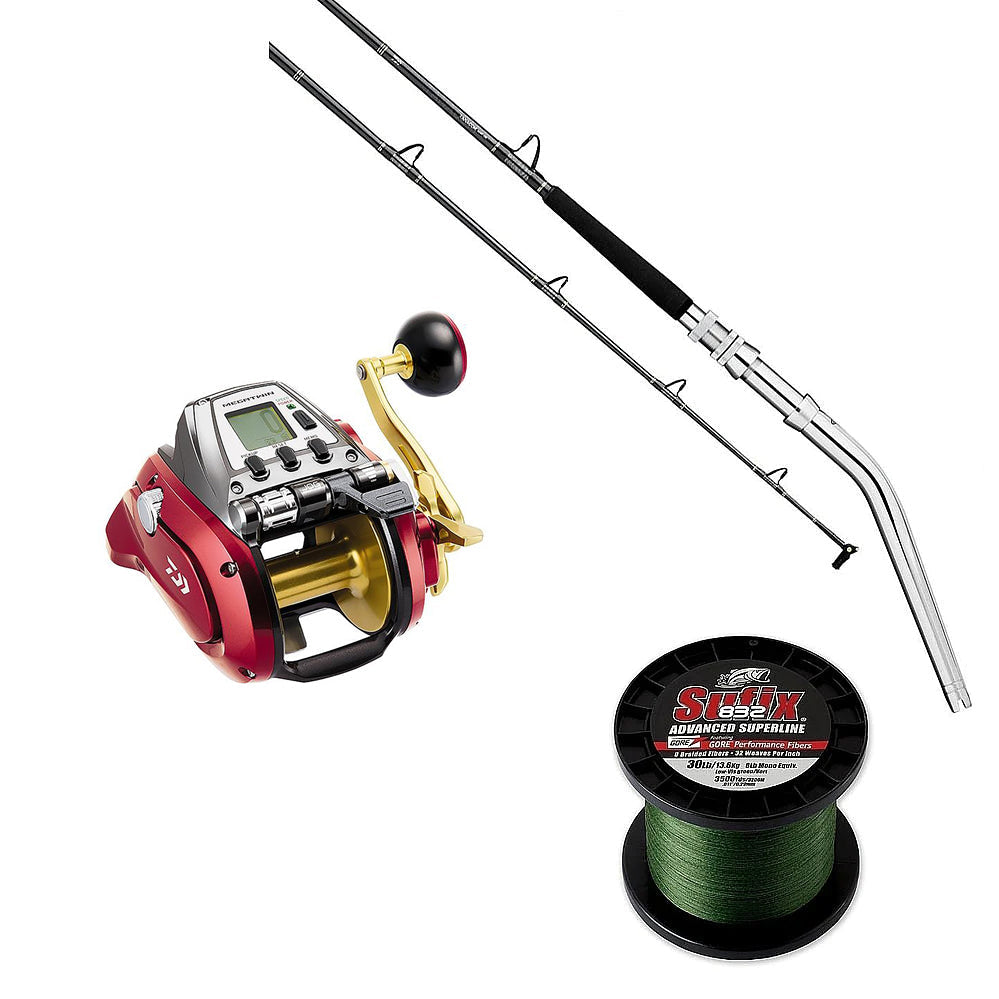 DAIWA/SUFIX, Buy Seaborg 1200MJ Reel spooled with SUFIX 832 80# Braid, Get Tanacom Deep Drop Rod Free