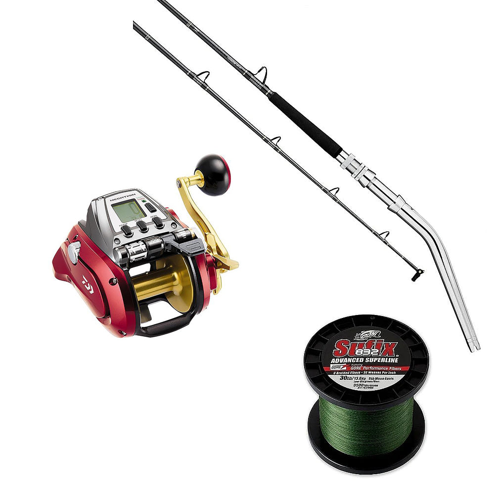 DAIWA/SUFIX, Buy Seaborg 800MJ Reel spooled with SUFIX 832 80# Braid, Get Tanacom Deep Drop Rod Free