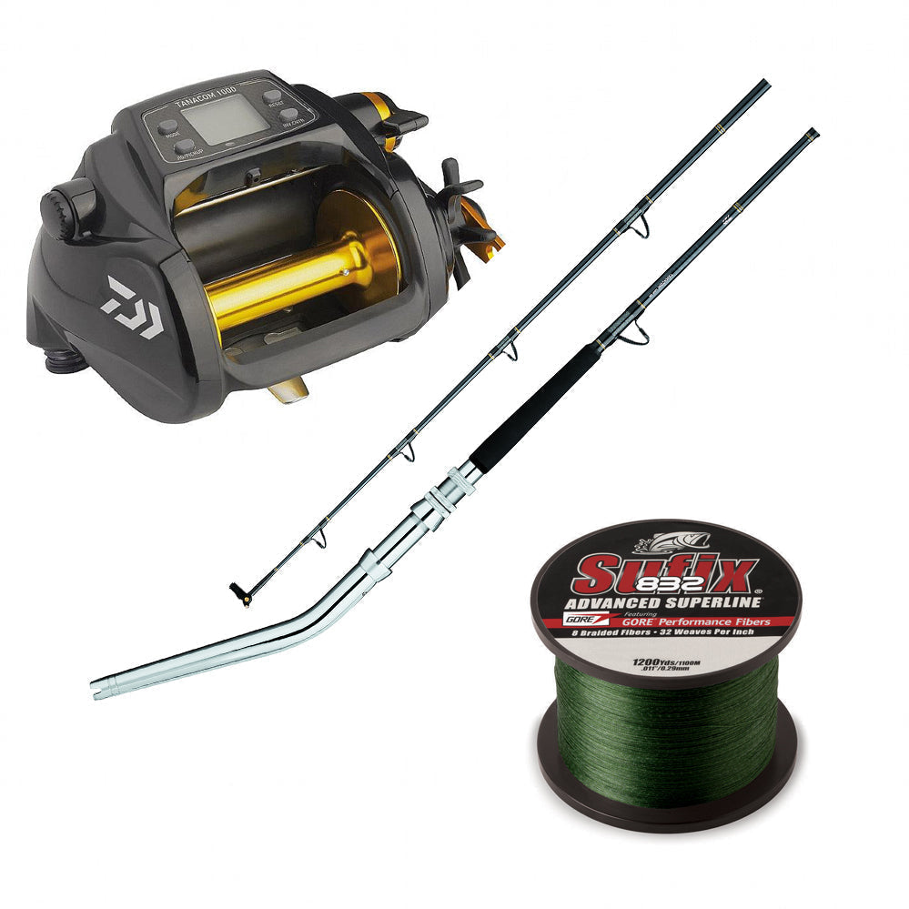 DAIWA, Buy Tanacom 1000 Reel spooled with SUFIX 832 80# Braid and Tanacom Deep Drop Rod 56MH(TNB56MHF-DDL) Combo