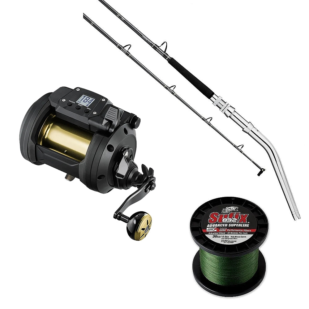 DAIWA/SUFIX, Buy Tanacom 1200 Reel Spooled with SUFIX 832 80# Braid, Get Tanacom Deep Drop Rod Free