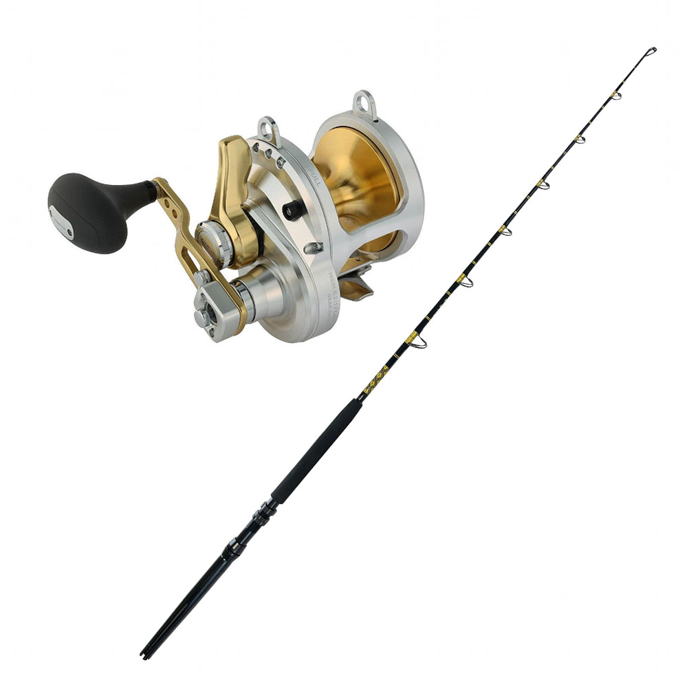 CHAOS/SHIMANO, CHAOS ECL 30-50 2PC 6FT Gold Rod with Conventional Reel Combo