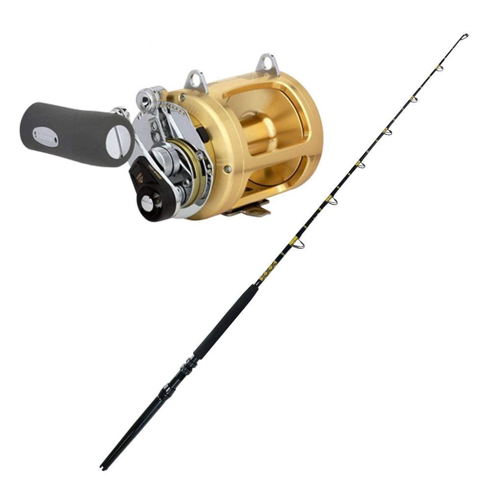 CHAOS/SHIMANO, CHAOS ECL 30-50 2PC 6FT Gold Rod with Conventional Reel Combo