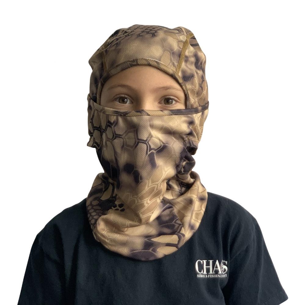 CHAOS, CHAOS Youth Facemask Brown Camo