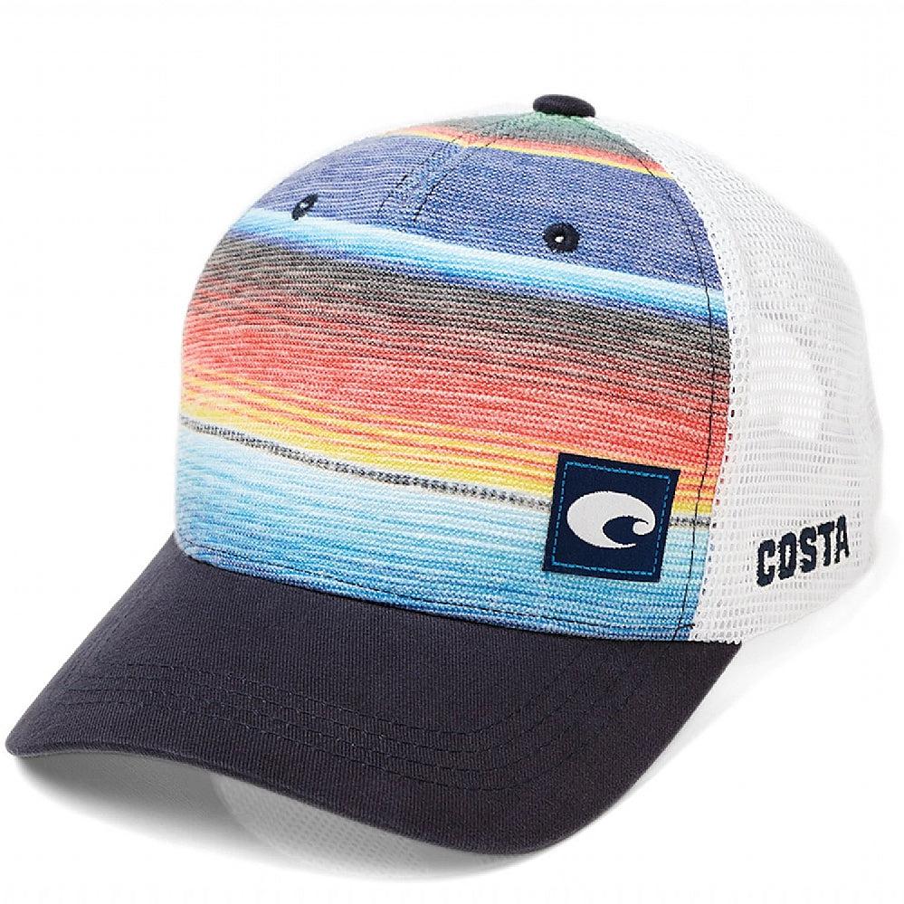 COSTA, Costa Baja Stripe Trucker Hat - Blue