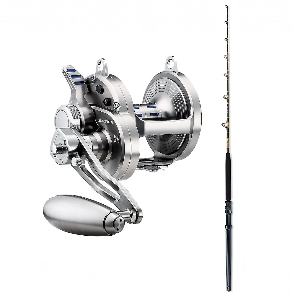 DAIWA/CHAOS, Daiwa Saltiga 1 Speed Lever Drag 6CRBB 50HS with ECL 15-30 6' CHAOS Gold Combo