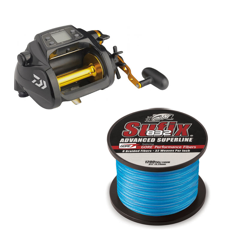 DAIWA/SPIDERWIRE, Daiwa Tanacom 1000 Reel Spooled with FREE SUFIX 832 Braid 1200yds Combo