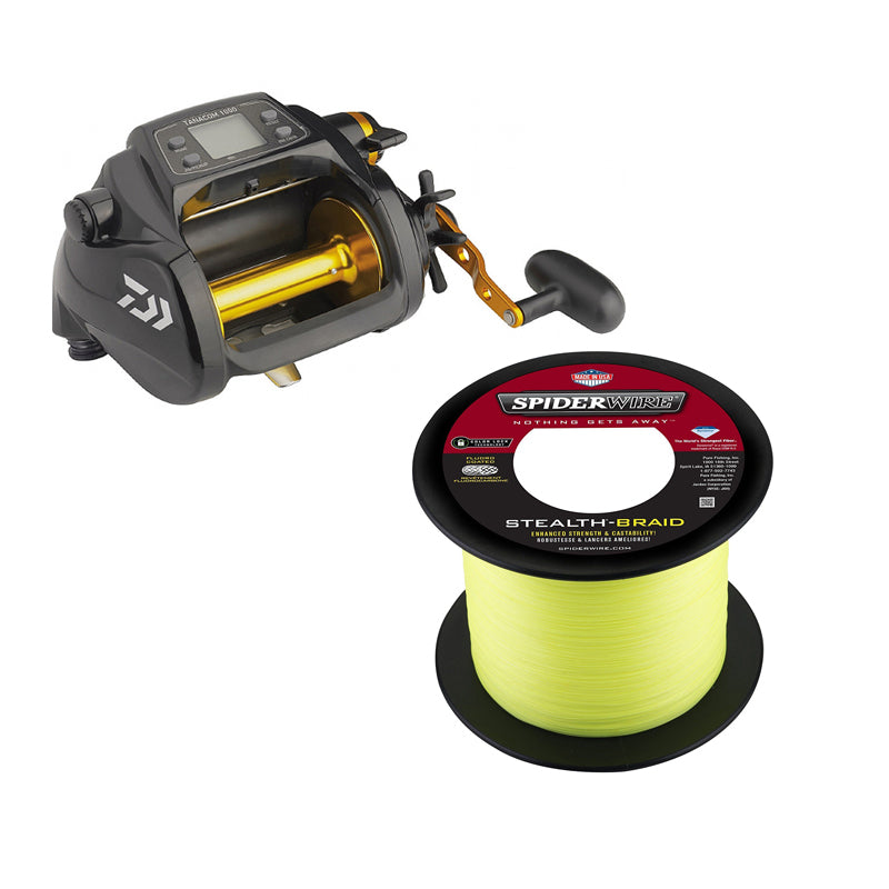 DAIWA/SPIDERWIRE, Daiwa Tanacom 1000 Reel Spooled with FREE Spiderwire Stealth Braid 1500yds Combo