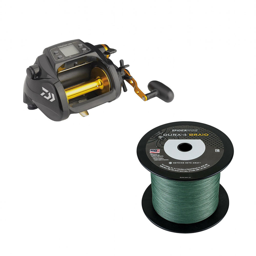 DAIWA/SPIDERWIRE, Daiwa Tanacom 1000 Reel Spooled with Spiderwire DURA-4 Braid 1500yards Combo