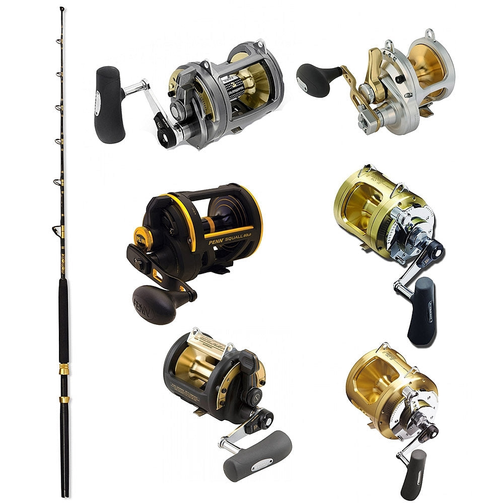 SHIMANO/CHAOS, ECA 50-100 6' Slick Butt CHAOS Gold With Reels Conventional & Trolling Combo