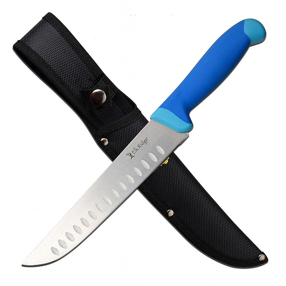 ELK RIDGE, Elk Ridge Fillet Knife with Blue Rubberized Nylon Handle ER-200-05HF