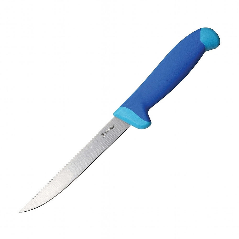 ELK RIDGE, Elk Ridge Fillet Knife with Blue Rubberized Nylon Handle ER-200-05M