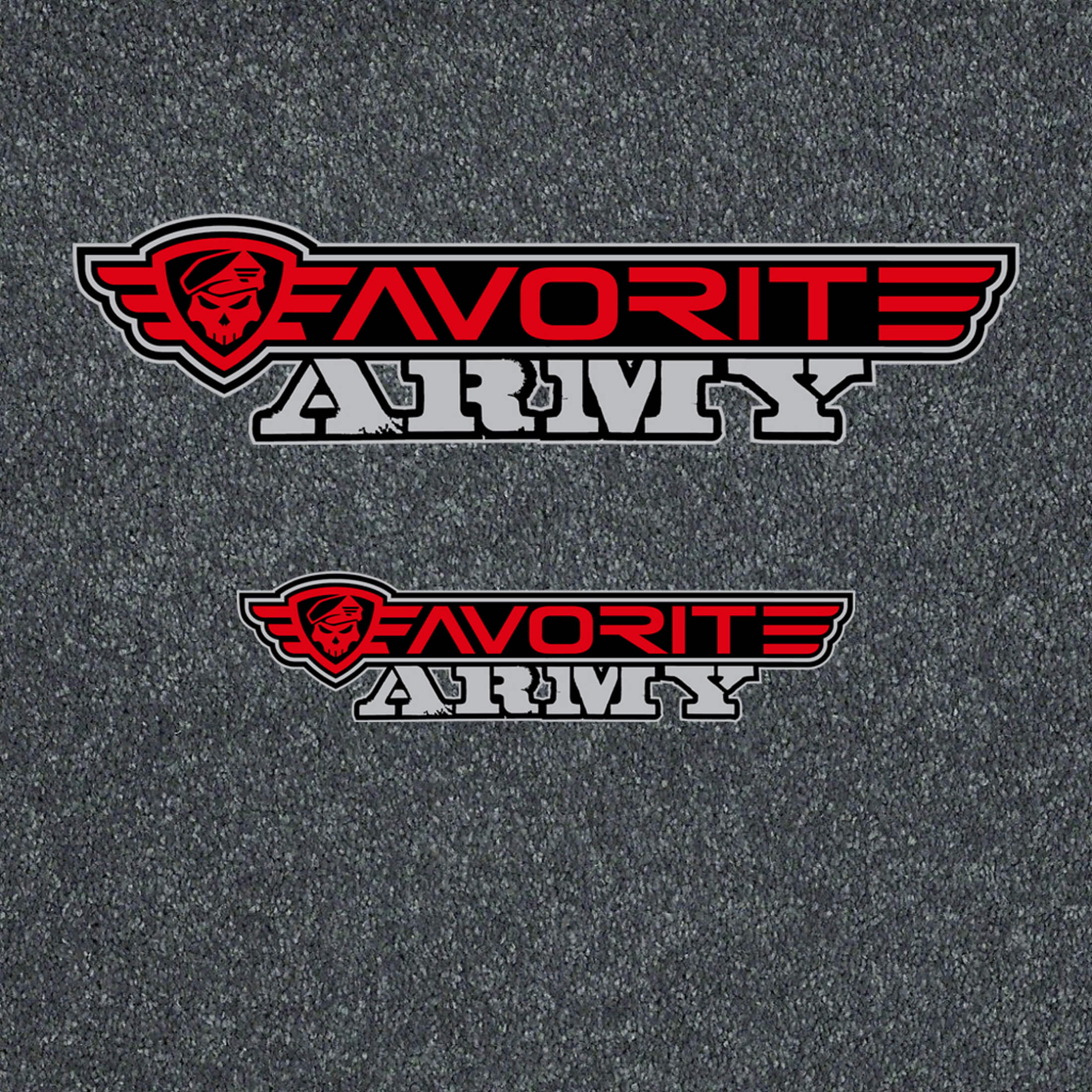 Favorite Fishing, Favorite Army Boat Carpet Decal