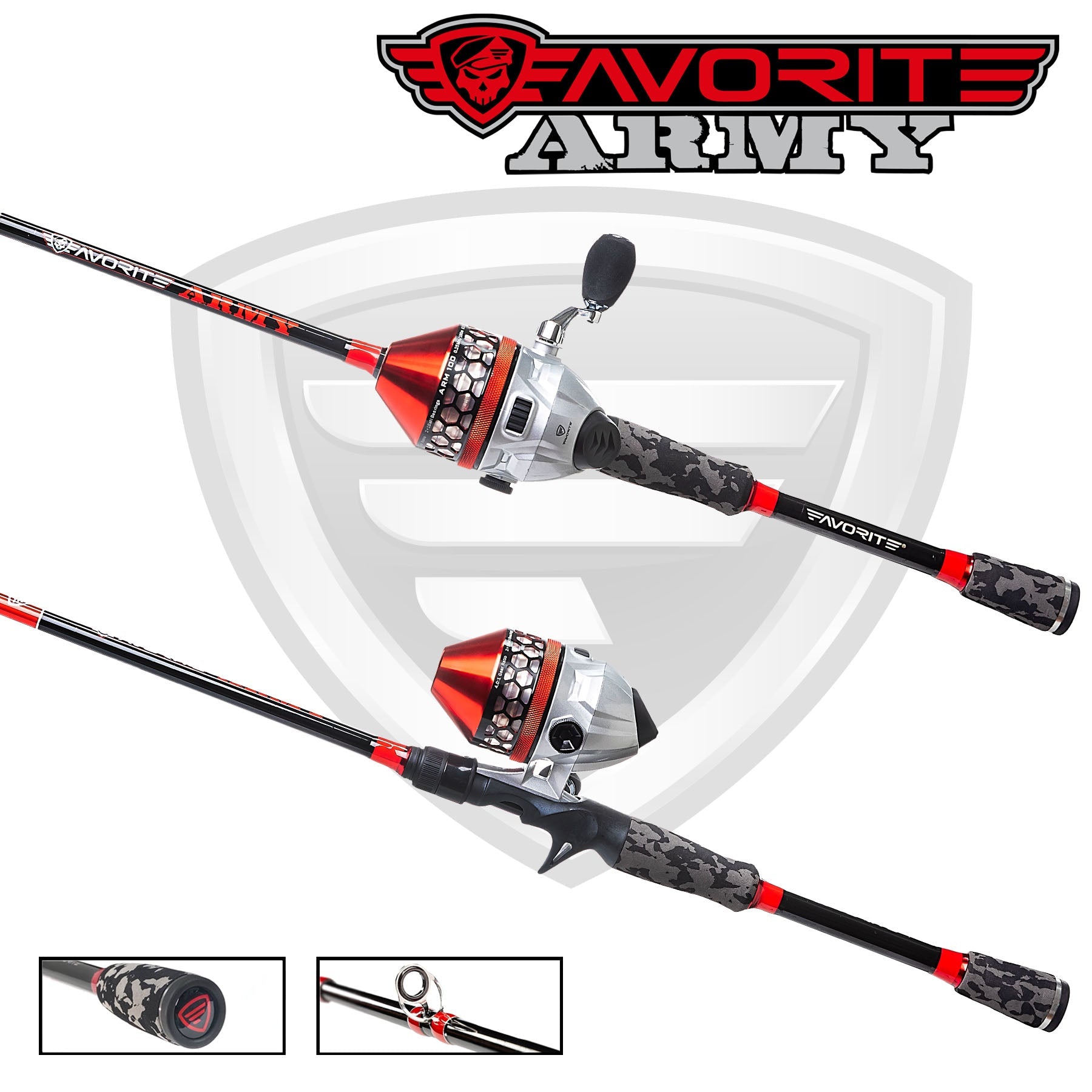 Favorite Fishing, Favorite Army Spincast Combo, 2pc