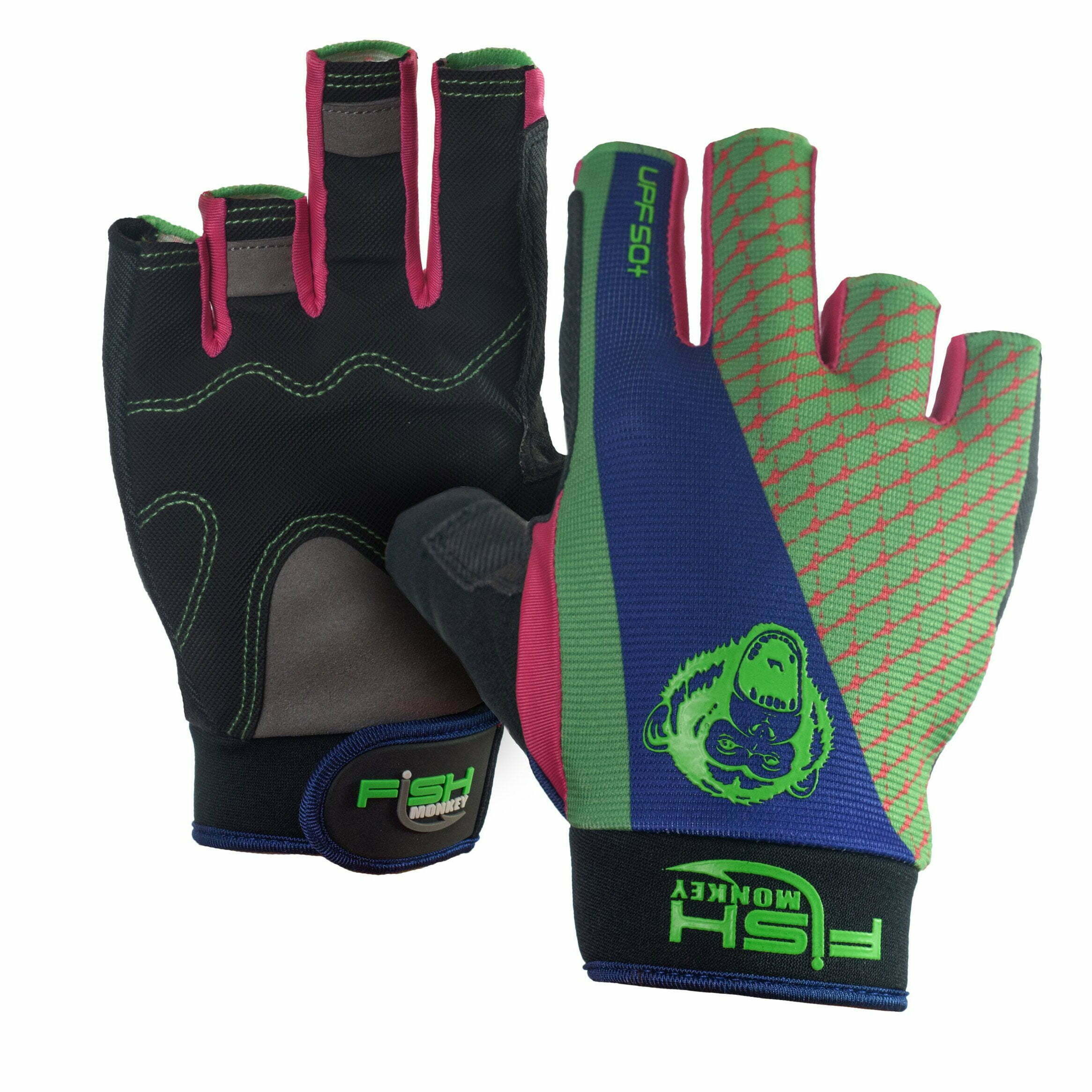 FISH MONKEY, Fish Monkey The Crusher Half Finger Jigging Gloves Buy 1 @ 50% OFF or Buy 1 Get 2 Free at Price of One