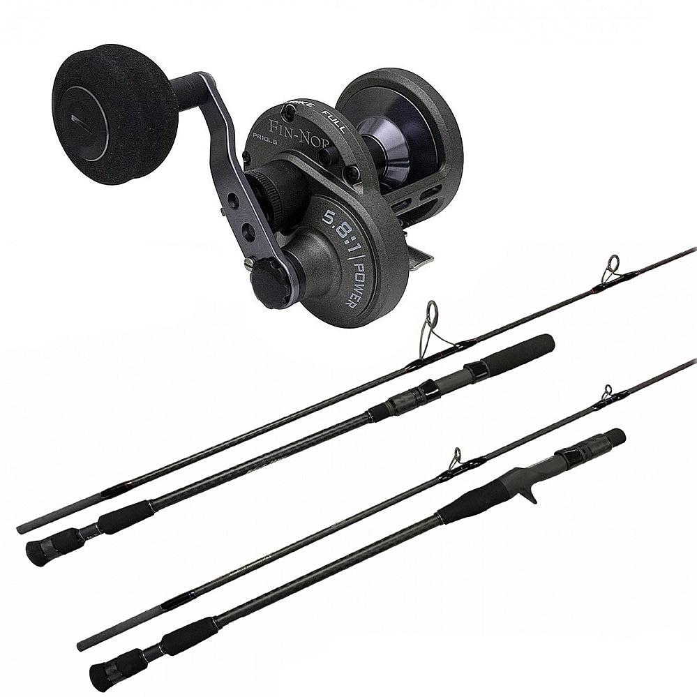 FIN-NOR/BLACK HOLE, Free Fin-Nor Primal Reel with Black Hole Cape Cod Special Slow Pitch Jig Rod 5FT8IN (Spiral) Combo