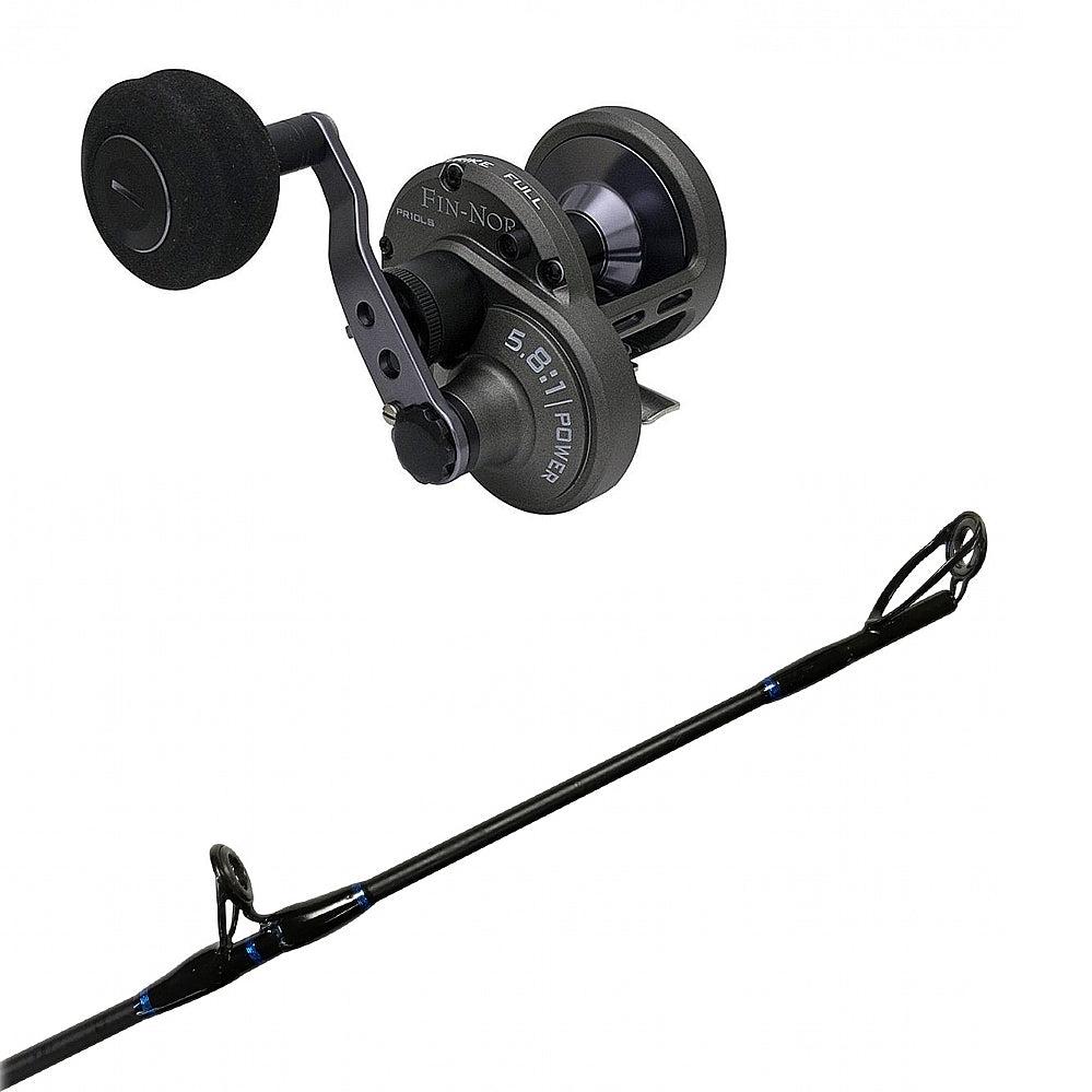 FIN-NOR/BLACK HOLE, Free Fin-Nor Primal Reel with Black Hole Charter Slow Pitch Jig Rod 6FT8IN S-68-H3R Combo