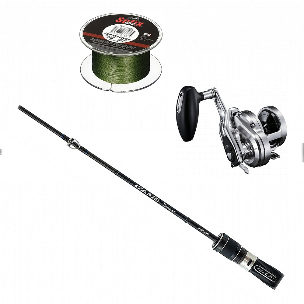 SHIMANO, Shimano Game Type J Casting M 60 6FT with SHIMANO Ocea Jigger 4000HG and SUFIX 832 BRAID 600 Yds Combo