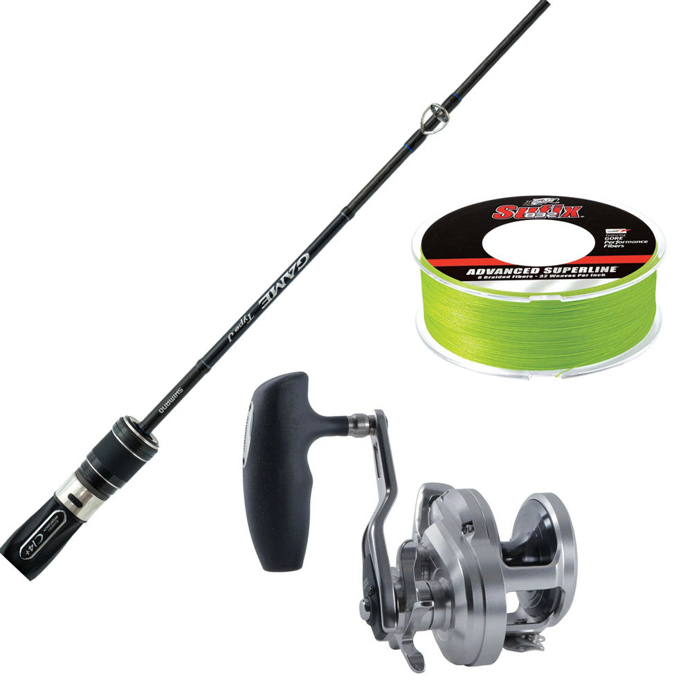 SHIMANO/SHIMANO/SUFIX, Shimano Game Type J Casting MH 60 6FT with SHIMANO Ocea Jigger 4000HG and SUFIX 832 BRAID 600 Yds Combo