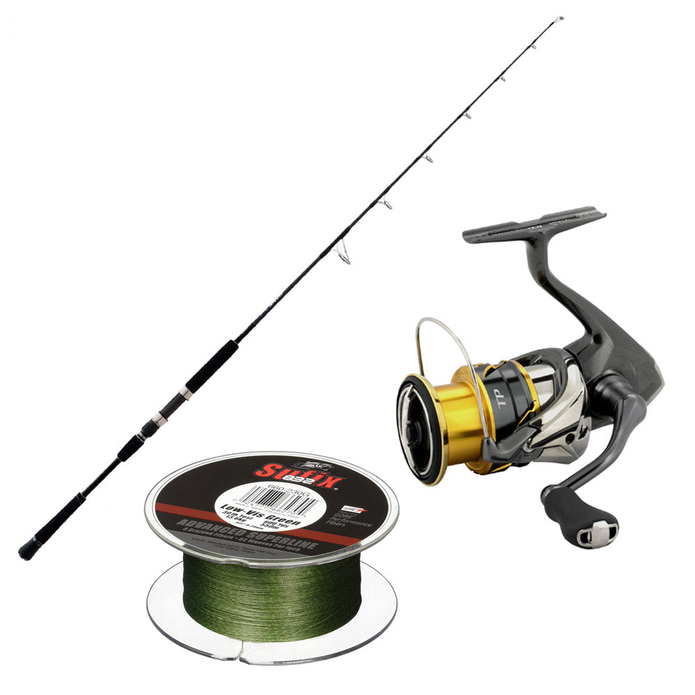 SHIMANO/SHIMANO/SUFIX, Shimano Game Type J Spinning M 6FT2IN with Shimano TWIN POWER C5000XGFD & SUFIX 832 Braid 600 Yards