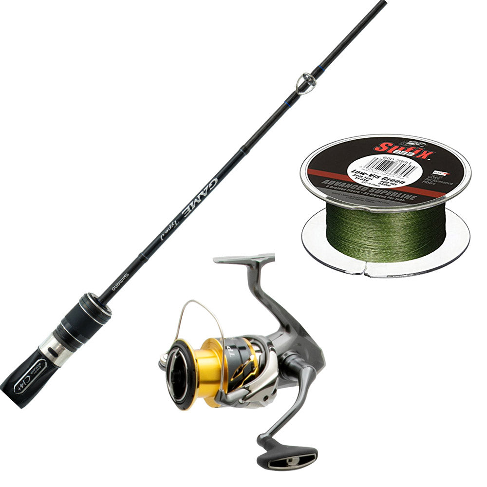 SHIMANO/SHIMANO/SUFIX, Shimano Game Type J Spinning Rod ML 6FT4IN with SHIMANO TwinPower FD C5000XG and SUFIX 832 BRAID 600Y Combo