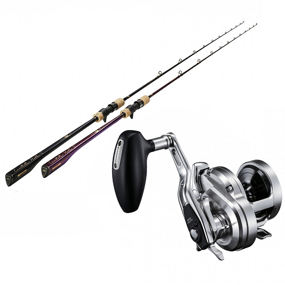 SHIMANO/TEMPLE REEF, Shimano Ocea Jigger 1500HG Spooled with Temple Reef Levitate Nabla Matte Black 2